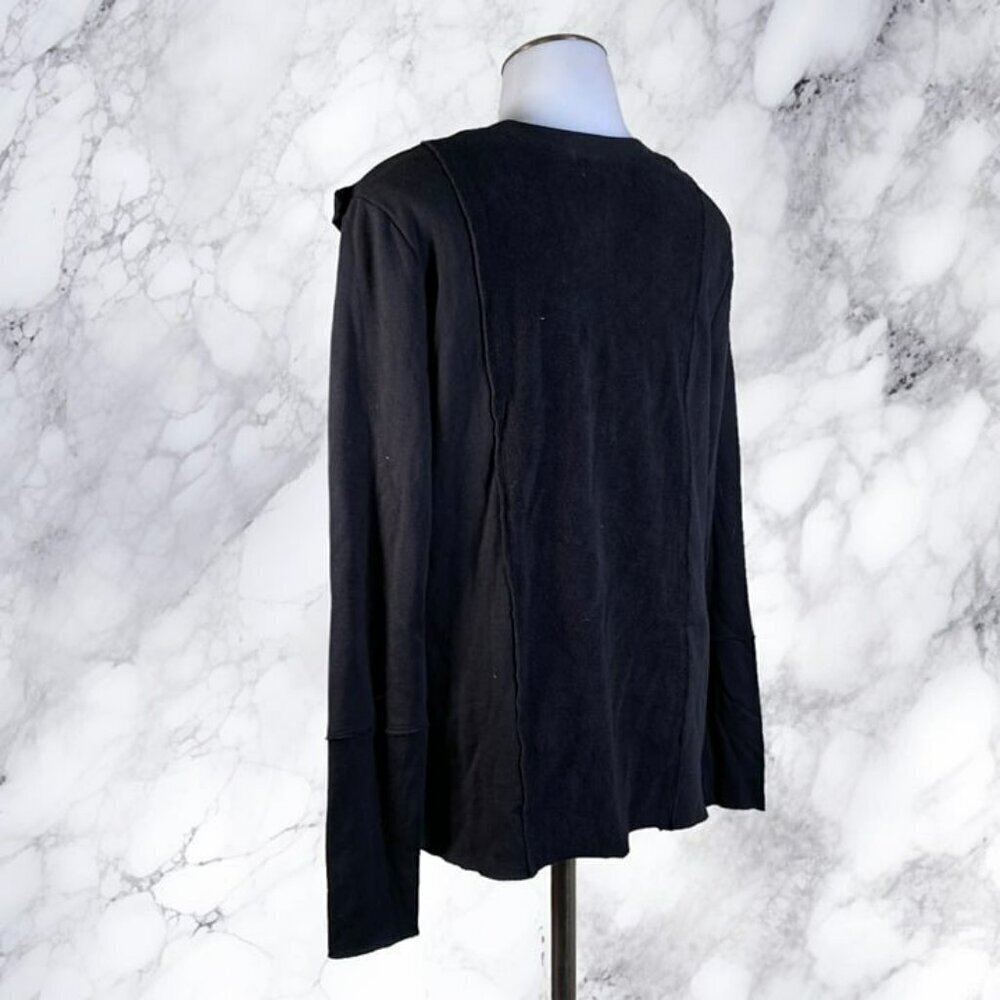Goldie Ruffle Sweatshirt - Black - Picture 4 of 11